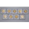 Image 1 : (9) Assorted U.S. Presidential Dollars In Cases  - FV: $9.00