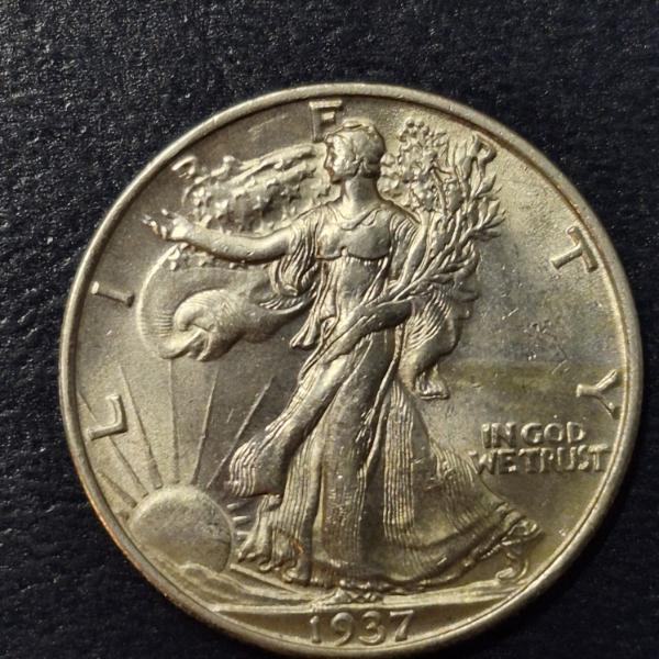 1937 S Walking Liberty Half Dollar  High Grade - See Pictures For Condition