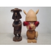 Image 1 : Hand Made & Carved Wooden Statue Figure Art Pieces