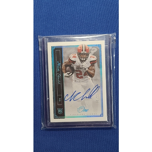 2018 Panini One Nick Chubb # 73 22/35 Autographed Rookie Card