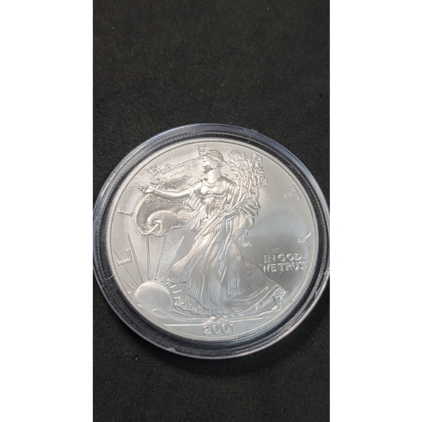 2001-P U.S Mint 1 Oz .999 Fine Silver American Eagle 
