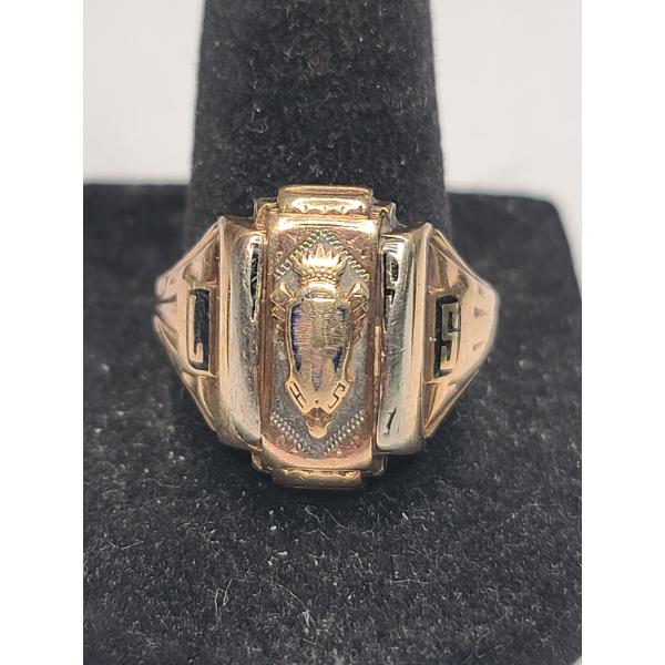 Vintage 10K Gold Class Ring - Size 11- Weight: 8.9g
