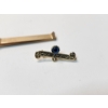 Image 2 : 14K Gold Evil Eye Safety Pin and 14K Gold Tie Clip Total Weight:  4.1g