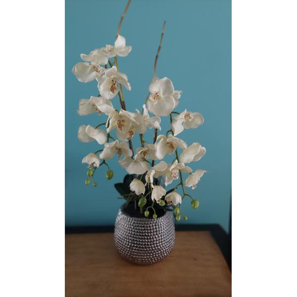 6" Vase With Orchid Florals - 24" Overall