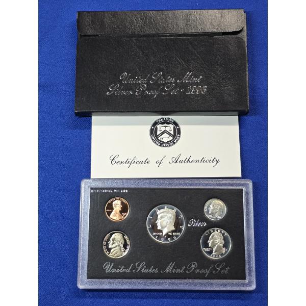 1996-S United States Mint Silver Proof Set in Original Box w/ COA