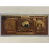 Image 2 : Taj Mahal- Seven Wonders of the World .999 Gold Foil Note In Holder - Mint Condition
