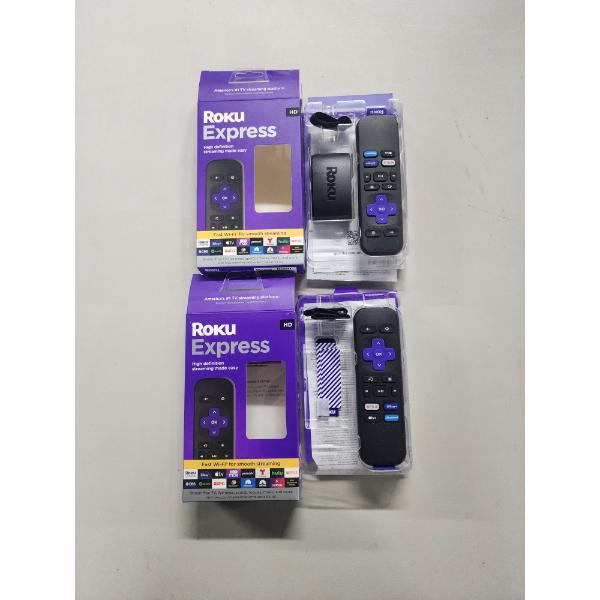 Roku Express Device and Remotes (2 Remotes and 1 Roku Device) 