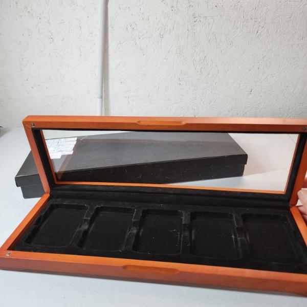 Nice Wooden Glass-Top Coin Slab Storage Case - Holds 5 Standard Slabs