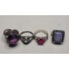 Image 1 : Lot Of (4) Assorted Women's Sterling Silver Rings - Total Weight: 21.1g