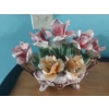 Image 5 : Gorgeous Pair Of Capodimonte Porcelain Floral Arrangements - In Ex Condition. 12" x 8.5" overall