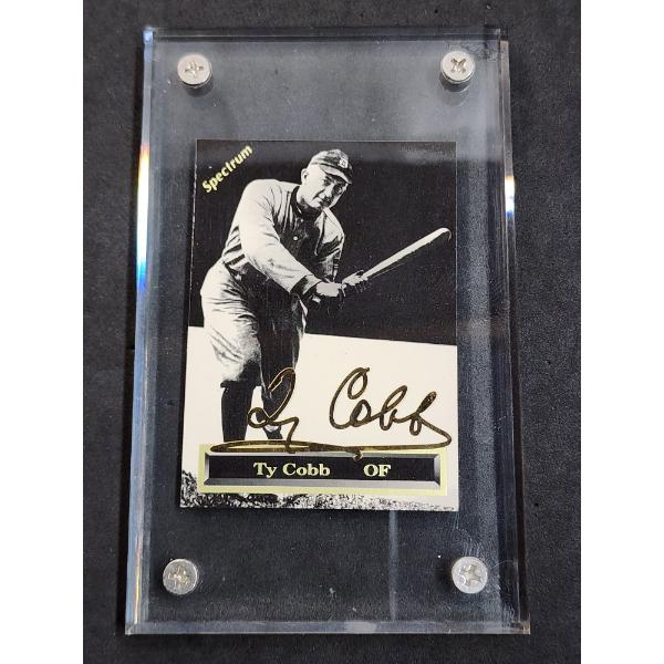 RARE 1993 Ty Cobb Spectrum 24K Gold Signature Baseball Card #1047/5000