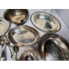 Image 8 : Large Assortment - OVER 8 POUNDS - of Silverplated Flatware, Trays, and Bowls