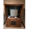Image 2 : Large Wooden Entertainment Center with Slide in Doors - 47x24.5x66