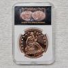 Image 1 : 1 oz Copper Round featuring a "Seated Liberty" Design