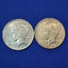 Image 1 : Two United States Silver Peace Dollars: 1923 & 1923-S - 90% Silver