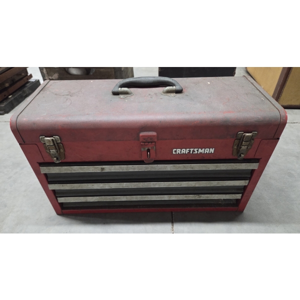 Vintage 20'' Craftsman Toolbox With Contents -No Shipping Available