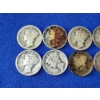 Image 2 : Lot of 10 Assorted Years Silver Mercury Dimes - 90% U.S. Silver - Face Value $1.00