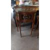 Image 3 : Pair Of 4 Leg Half Round Occasional 3 Drawer Side Tables - Detailed Hand Painted Workmanship