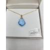 Image 3 : Brand New 18'' Gold Tone Chain With Beautiful Blue Swarovski Pendant!!