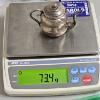 Image 4 : Vintage Solid Chinese Export Silver Miniature Teapot Collectible 2.5" - 73.4 g