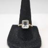 Image 1 : 10K Gold Cocktail Ring with Large Clear Gemstone - Size 7 - TW: 2.0g
