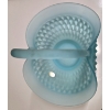 Image 1 : Excellent Condition 13''x9.5'' Vintage Exquisite Indiana Glass Co. Ice Blue Satin Matte Diamond Poin