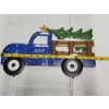Image 3 : 3 Outdoor Metal Christmas/Holiday Blue Truck and Tree Stakes - Approx. 16in Tall