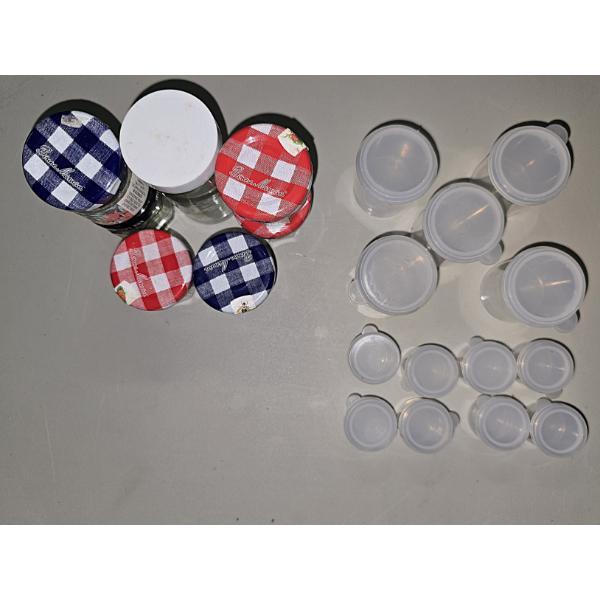 Assorted Small Glass and Plastic Containers