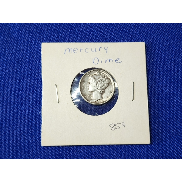 1945 United States Mercury Dime - 90% Silver 
