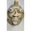 Image 2 : Vintage Jerry Brown Southern American Folk Art Face Glazed Stoneware Jug