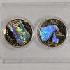 Image 5 : SPECIAL EDITION!!! United States 50 State Quarters Holographic Gold Clad 5 Coin Set