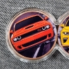 Image 2 : Incredible 2 Coin Display Case Ft. Two Separate 1 Oz Copper Rounds EA FT. Drag Race Car ~2 Oz Copper