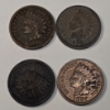 Image 1 : (4) Indian Head Pennies - 1880, 1891, 1892, 1899 - $0.04 FV