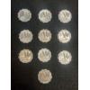 Image 1 : Group Of 10 - Israel 1 Agora Coins HG Set - 1960s to 1980s Minted In Jerusalem
