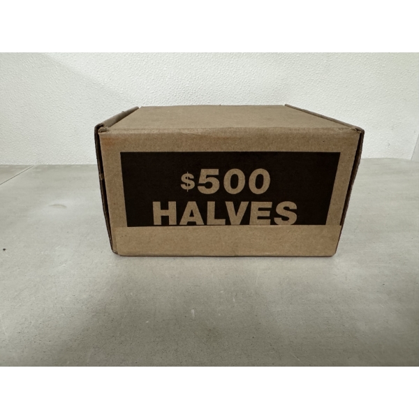 $500.00 Box of United States Half Dollars - U.S. Halves - Sealed & Unsearched Box- Face Value: $500