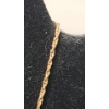 Image 3 : 14K Gold Necklace & Sterling Silver Gold Plated Pendant With Blue/White Stones - Total Weight: 3.8g