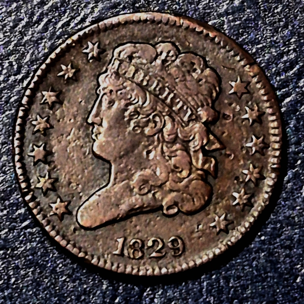 Rare 1829 1/2 Cent United States Coin - See Pics - These are very hard to come by.