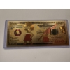 Image 1 : Rare Lisa Simpson Gold Foil .999999 - 24K Gold Note In Protective Holder - Mint Condition