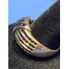 Image 2 : 10K Gold Ring With Channel Set Blue Sapphire Stones - Size 10 - Weight: 5.4g