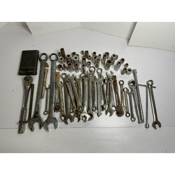 Large Lot of Wrenches and Sockets