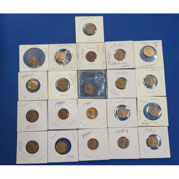 Assorted Years/Mint Mark Lincoln Wheat Cents Some With Possible Errors - Face Value: $0.21