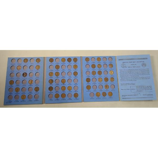 Partially Filled U.S Lincoln Wheat Cents Whitman Coin Collection Book - Face Value: $0.44