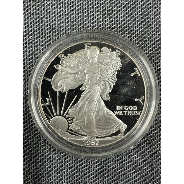1987-S American Silver Eagle - 1Toz .999 Silver