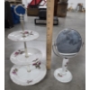Image 5 : Pair Of Glass Vintage Lamps, Ceramic Mirror, Table Clocks, Vases And More!