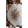 Image 3 : Antique GWTW Parlor Lamp - Electrified - Hand Painted Milk Glass High Relief Embossed Globes