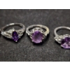 Image 6 : Stunning Sterling Silver Rings Ft. Purple Stones Including Amethyst Weighing 13.3 Grams Total