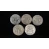 Image 2 : (5) 1964 90% Silver Kennedy Half Dollars - Face Value: $ 2.50