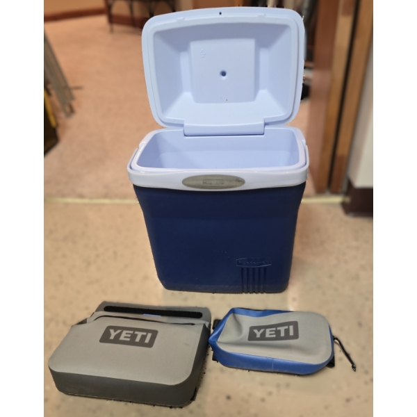 Rubbermaid Cooler and (2) YETI Bags