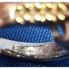 Image 5 : 18K Gold/Sterling Silver Ring With Large Brown Stone - See Photo For Sizing - Weight: 8.5g
