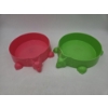 Image 1 : Brand New Set Of Pink & Green 9'' Round & 2.1'' Deep Fun Dino Bowls